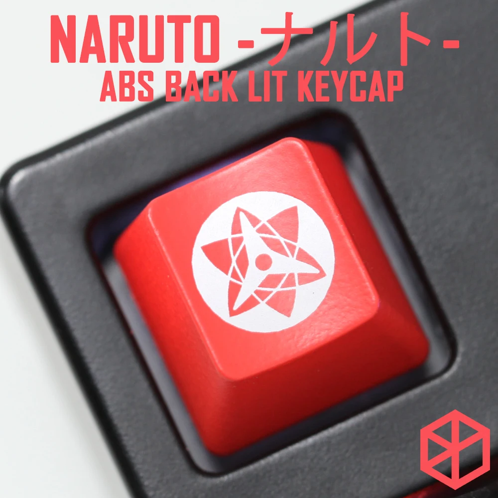 Novelty Shine Through Keycaps ABS Etched black red esc The Sharingan NARUTO Sasuke Naruto Kakashi Sakura Konohagakure