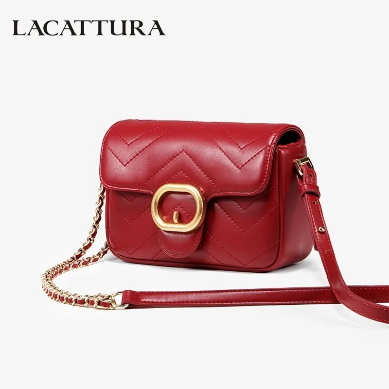 

LACATTURA Fashion Small Messenger Bags 2019 Women Chain Bag Shoulder Bags Designer Handbag Ladies Crossbody Bags for Women