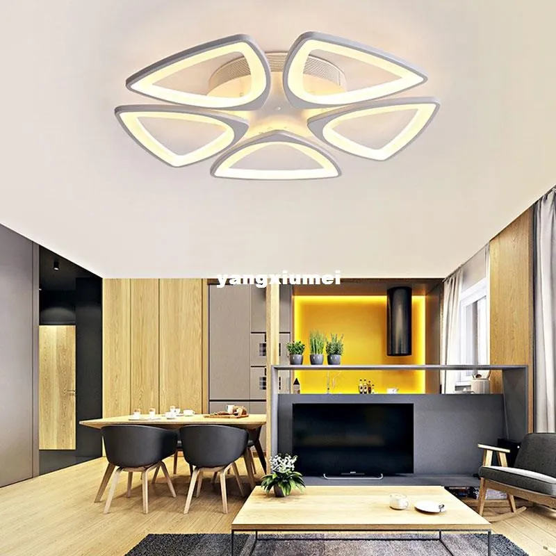 Акриловый светодиодный потолочный светильник, современный минималистичный светильник для гостиной, спальни, ресторана, кабинета, AC110-240V, светильники с регулируемой яркостью, QIANXIA