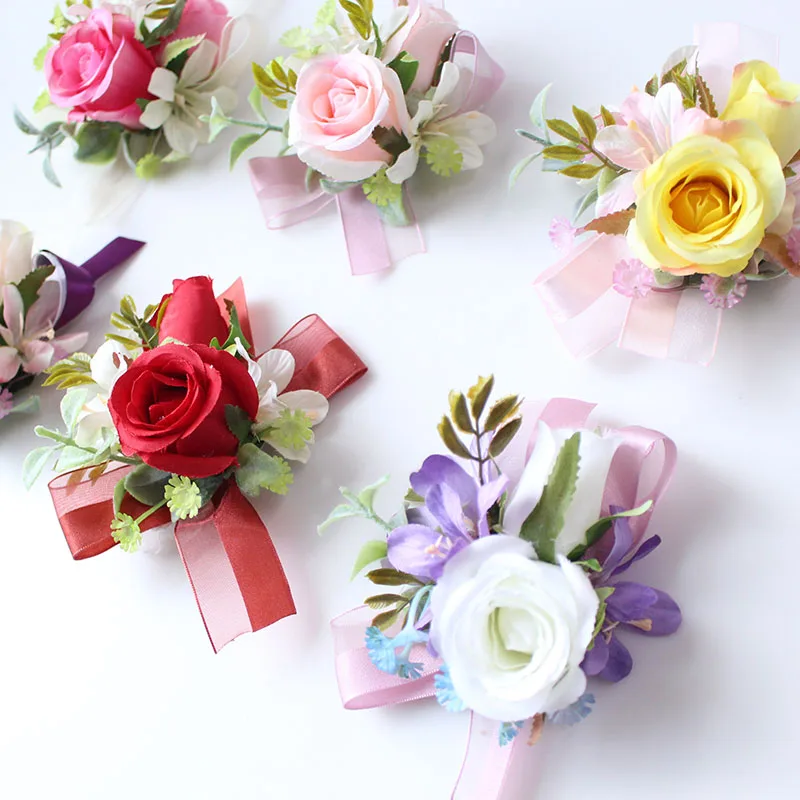 Wrist flower bracelets for bridesmaids (38)
