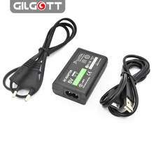 Adaptador de parede para fonte de energia, adaptador de tomada eu para casa, cabo de carregamento usb e dados para sony playstation psvita ps vita psv 1000