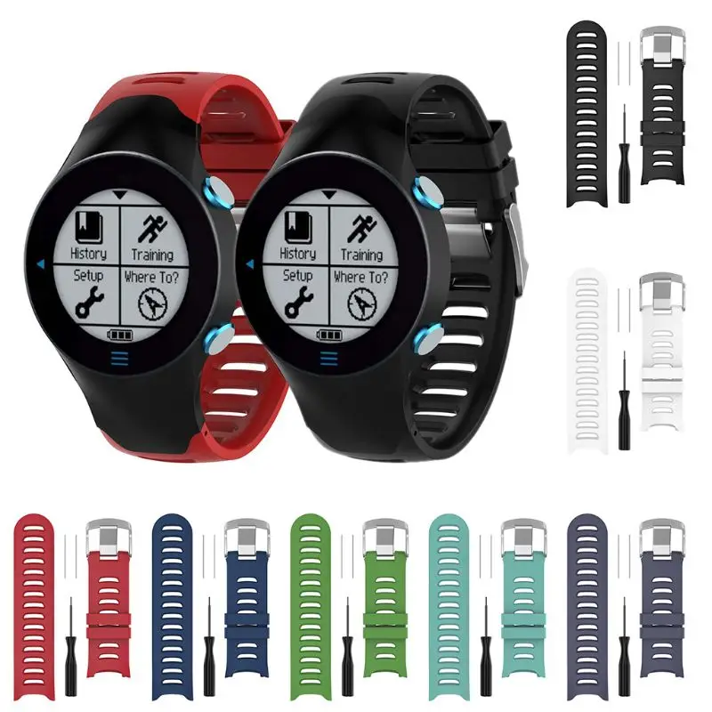  New Replacement Watch Band For Garmin Forerunner 610 Smart Watch Strap Rubber Watchband Black High  - 32956837030