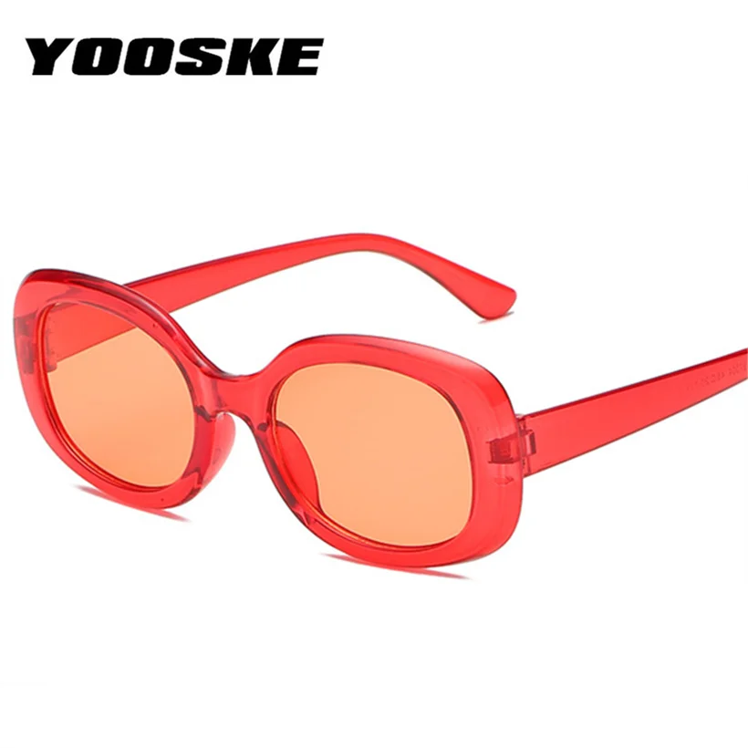YOOSKE винтажные красные Солнцезащитные очки женские Овальные Роскошные брендовые дизайнерские ретро солнцезащитные очки gafas de sol мужские солнцезащитные очки UV400