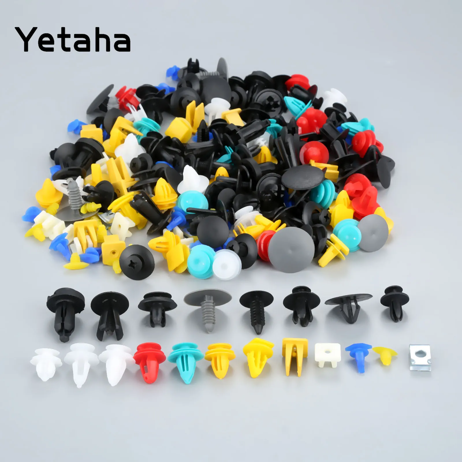 Yetaha 200 шт. смешанные автомобильные фиксаторы пластиковые для бампера брызговиков