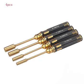 

4PCS HSS Titanium M2 M3 M4 M5 Quick Release Hexagonal Screwdriver 4mm 5.5mm 7mm 8mm Hex Key Socket Screwdrivers for RC Drone