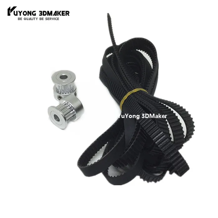 

High quality 20 teeth 5mm 6.35mm 8mm bore timing belt pulley with matched 3m timing belt