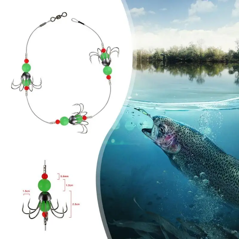 Наживка Каракатица Зонт рыболовный крючок из нержавеющей стали 8 Крючки с зубчиками светящаяся наживка Каракатица Строка Набор рыболовных крючков