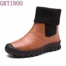 Новинка года; женские зимние ботильоны; бархатные ботинки ручной работы на плоской подошве; удобная повседневная обувь; женские зимние ботинки