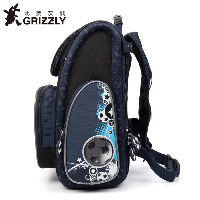 Детский Школьный рюкзак GRIZZLY для мальчиков школьная сумка водонепроницаемый