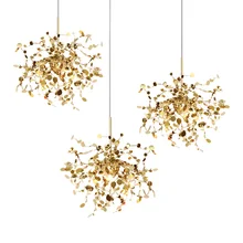 Modern Gold Pendant Lights Led Hanging Lamp for Dining Room Kitchen Lighting Fixtures Home Art Decor Suspension Luminaire