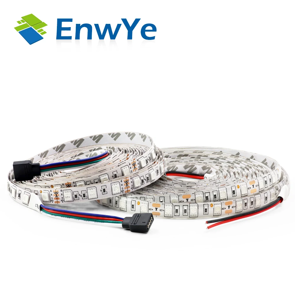 Светодиодная лента EnwYe 5050 водонепроницаемая гибкая 60 светодиодов/м IP65 5 м/лот RGB|led