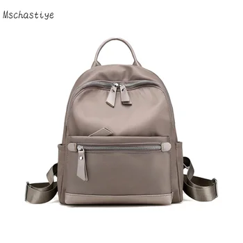 

Mschastiye 2018 new arrival Women Casual Backpack Women Oxford Backpacks Black/light gray/ Purple/blue Solid color Backpacks