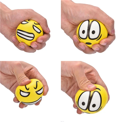 

Smile Face Squeeze Relief Hand Massage Relaxation Ball Anti Stress Reliever Ball ADHD Autism Mood Toy