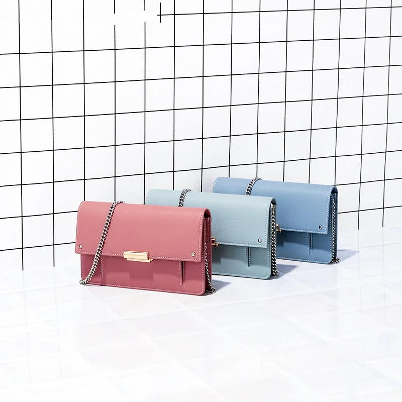 

CK female bag 2019 spring and summer new multi-card chain bag aconite bag ladies shoulder slung long wallet
