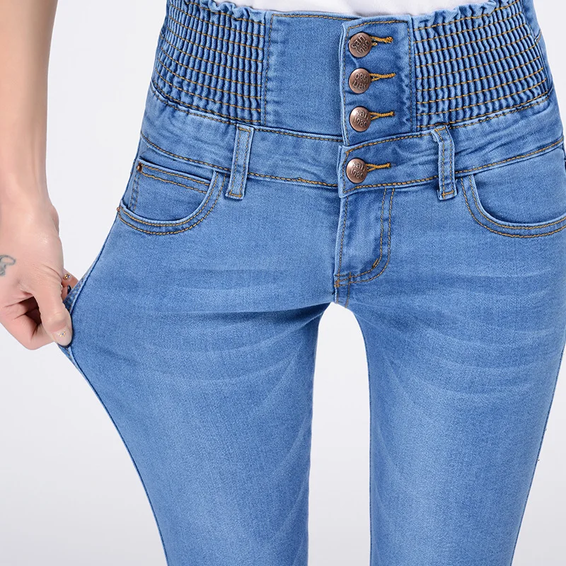 Summer High Waist Jeans Plus Size Skinny Capris Jeans Woman Ladies Stretch Knee Length Denim Shorts Jeans Pants female Summer High Waist Jeans Plus Size Skinny Capris Jeans Woman Ladies Stretch Knee Length Denim Shorts Jeans Pants female