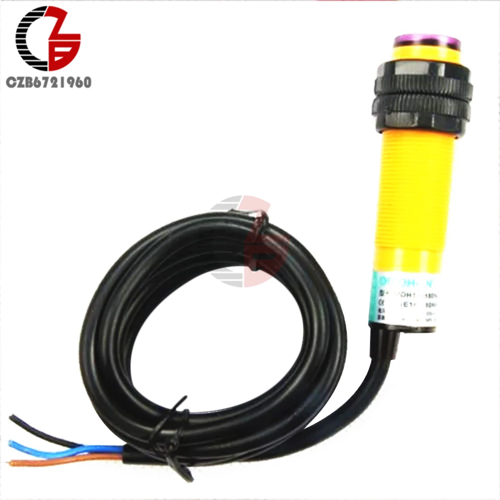 

E18-D80NK Adjustable Infrared Sensor Switch 3-80cm Adjustable Proximity Switch For Smart Car Robot