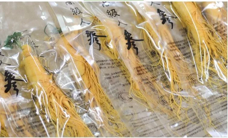 Kaufen Changbai Frische Ginseng Wurzel top Grade Vakuum Pack Panax ginseng Wurzel 6 Jahre Alten Kräuter hautpflege schönheit verwenden