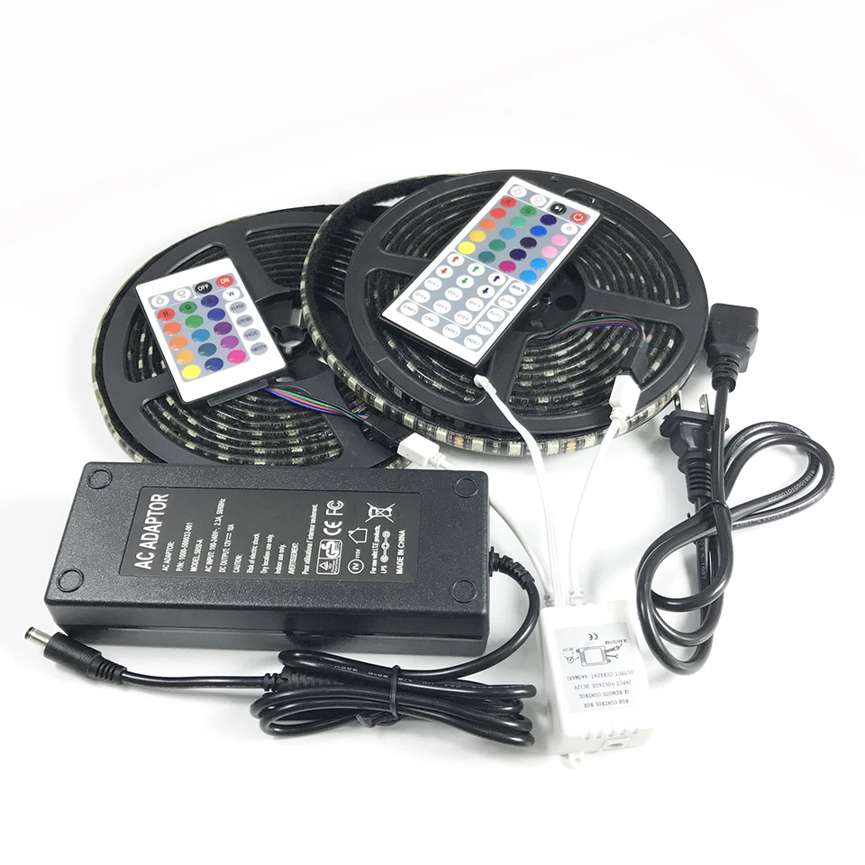 10m 24key 44key led strip set with 12v 5a adapter set