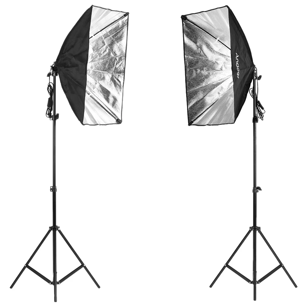 Andoer набор для студийной фотосъемки с мягким зонтиком софтбокс держатель лампы светильник лампа Поворотная розетка фон светильник