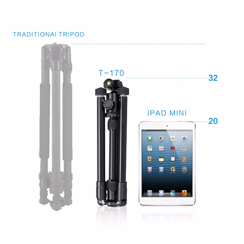 Portable Professional Photographic Aluminum Travel Table Monopod Camera Tripod For Cellphone Smartphone Canon Sony Nikon Compact Camera (8)