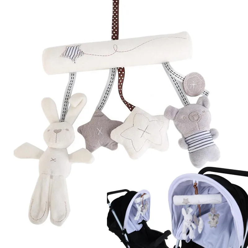 

New baby hanging rattle toy soft plush rabbit musical mobile child infant toys cute for cat 20%Off
