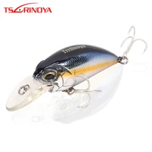 Tsurinoya isca de pesca dw30 manivela flutuante minnow wobbler crankbait duro isca 70mm 15g 6 cores profissional bass pike isca