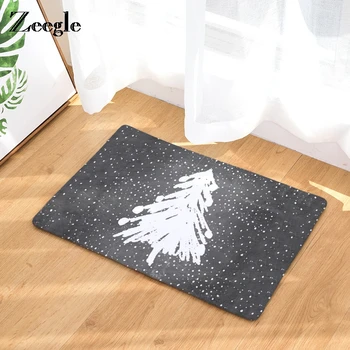 

Zeegle Waterproof Non-Slip Door Mat Snowflake Living Room Floor Mats Bedroom Carpet Bedside Rug Decorative Stair Mats Home Decor