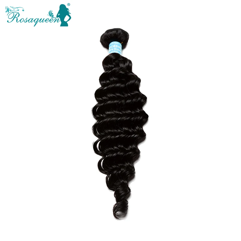 

6A Grade Malaysian Virgin Hair Deep Wave 1Pc Lot Malaysian Deep Curly Hair Human Hair Weave Bundles Rosa Queen Hair Products