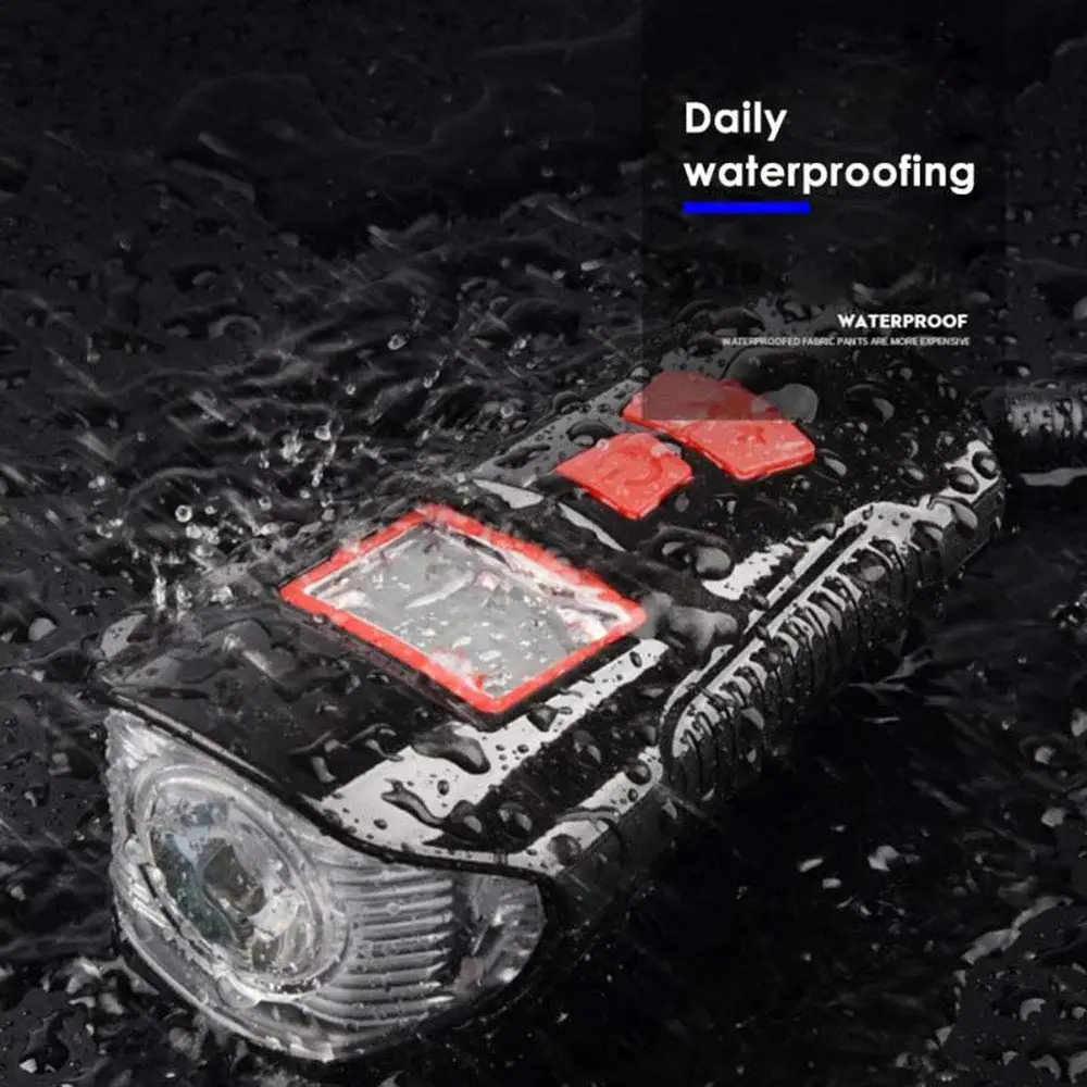 Flash Deal 3 in 1 Bike Light 4000mAh Bike Horn Bicycle Lamp Odometer Headlight MTB Bike Computer USB Rechargeable Waterproof Cycling Light 5