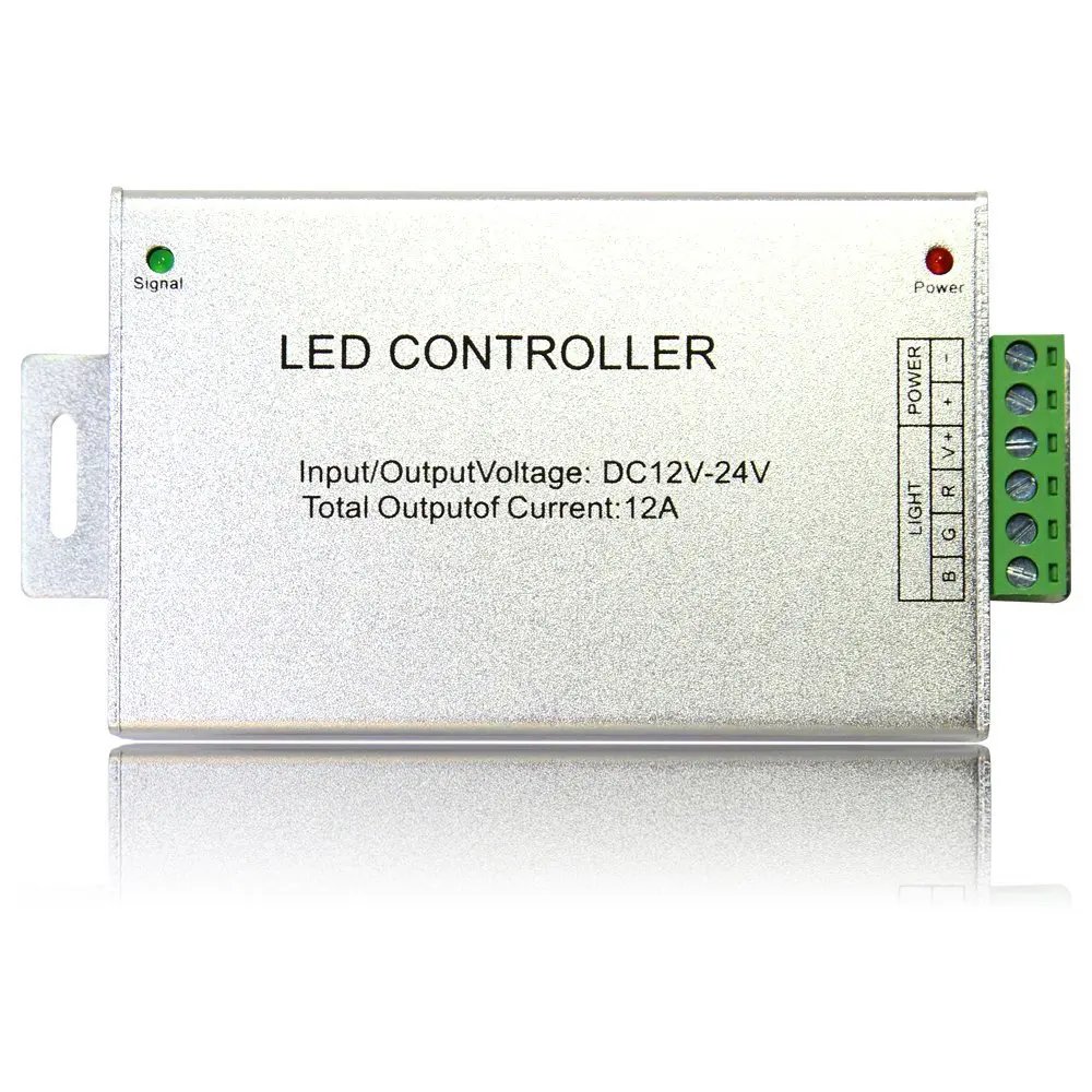 US $247.00 OSIDEN Aluminum 28key RF Controller 12A 288W DC1224V Wireless Rgb Led Controller Led Strip Remote Control For 5050RGB LED Strip