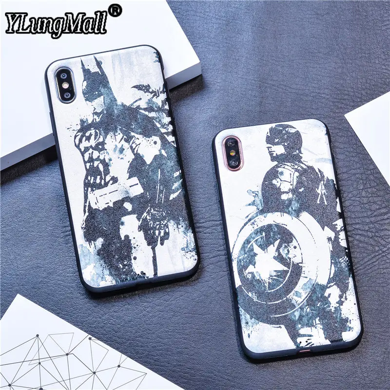 Магнитный силиконовый чехол для iPhone 7 8 6 6s плюс X Xs Max XR мультфильм Бэтмен Marvel