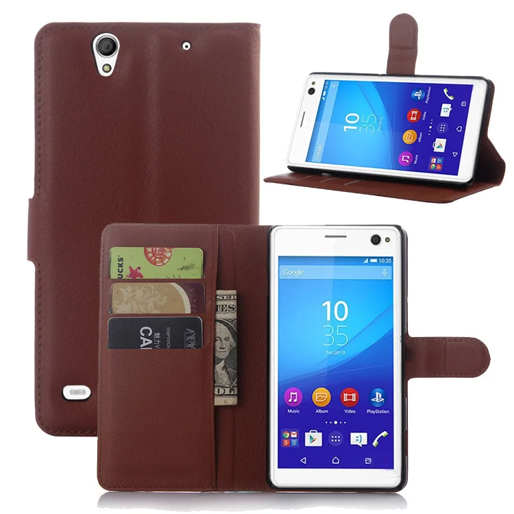 For SONY Xperia C4 E5333 Leather Flip Case Cover For SONY C4 Shockproof Business Phone Cases For SONY Xperia C4 wallet case For SONY Xperia C4 E5333 Leather Flip Case Cover For SONY C4 Shockproof Business Phone Cases For SONY Xperia C4 wallet case