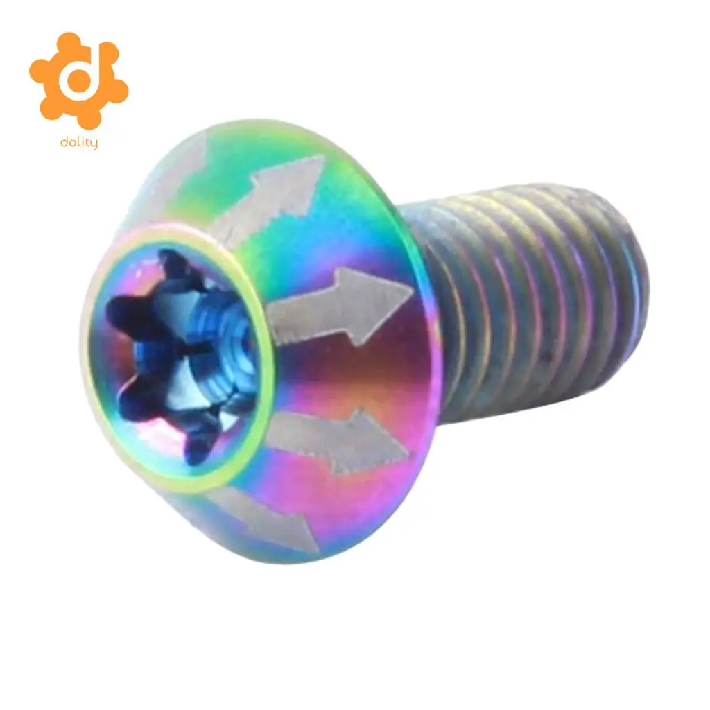 MagiDeal 6 pcs M5 x 14mm Bike Titanium Ti Brake Disc Rotor Bolts Mount Screws Bicycle Components Parts