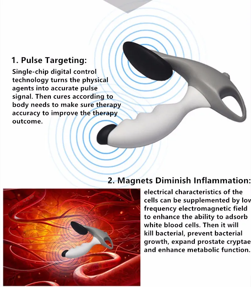 Pulse Magnetic Prostate Glands Massaging Therapy Device Prostate Massager Vibrating Treatment Machine Medical Silicone Materials (3)