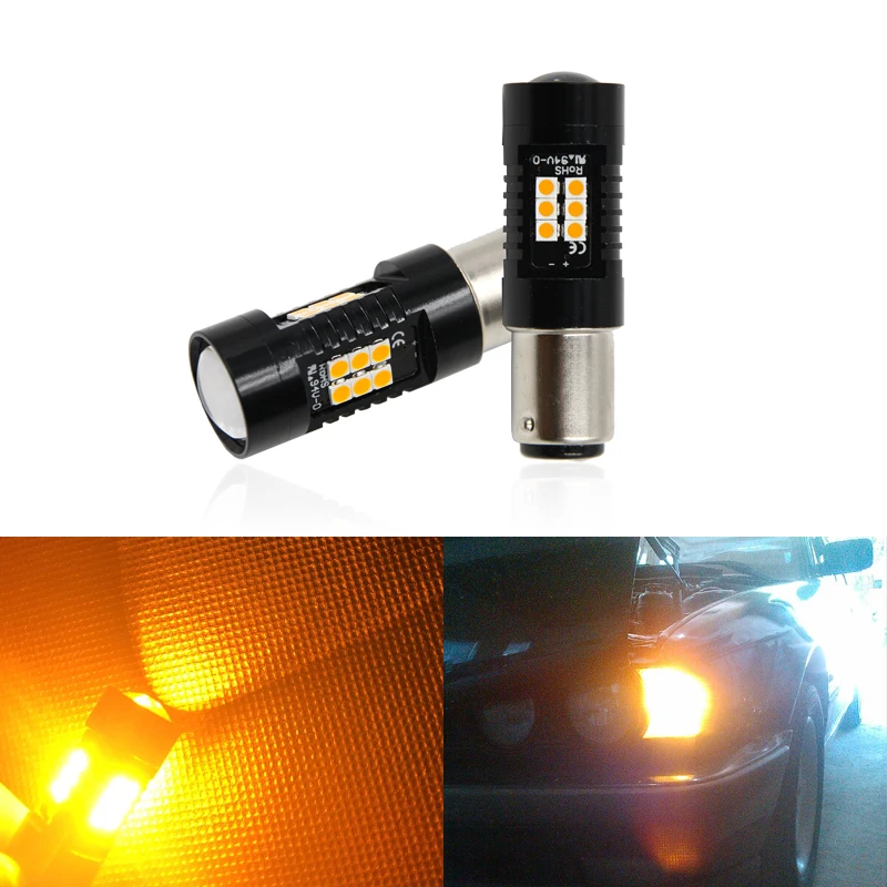 2 PCs يمكن باص العنبر 1157 BAY15D Led P21/5 W لمبات بدوره إشارة W/العارض استبدال لمبات 3030 21-SMD مباشرة يناسب 2 PCs يمكن باص العنبر 1157 BAY15D Led P21/5 W لمبات بدوره إشارة W/العارض استبدال لمبات 3030 21-SMD مباشرة يناسب