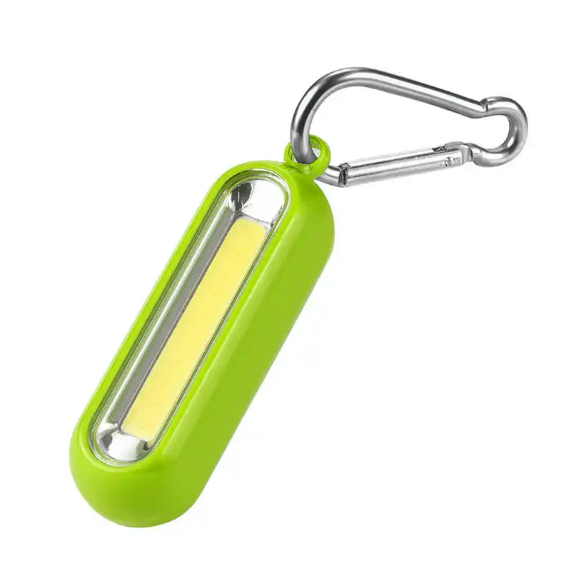 1xPortable COB LED Flashlight Carabiner Keychain Camping Light Hiking Torch Gift powerful led flashlight fanatic #4S14 (5)