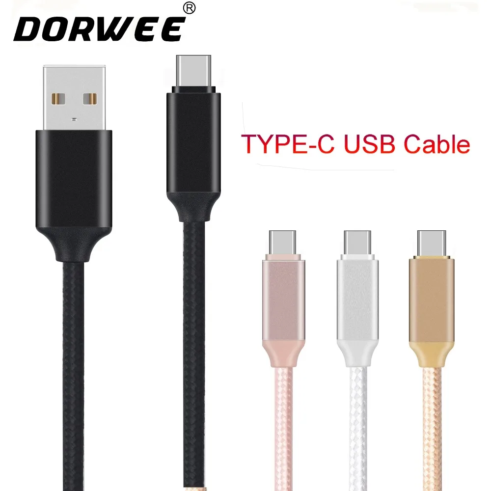 

DORWEE Nylon USB Type C Cable for Samsung Galaxy S9 S8 Fast Charging Data Cable for Huawei Mate 20 Pro Xiaomi Mi 8 USB Type-C
