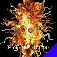 Большой размер мода муранского янтарного стекла люстра освещение