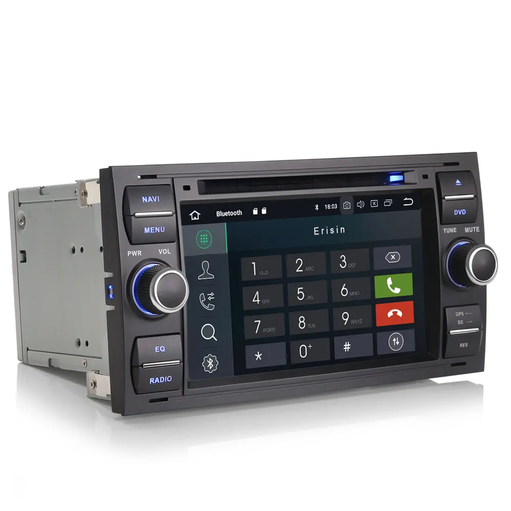 Best 7" Android 8.1 OS Car DVD Multimedia Navigation GPS Radio for Ford Transit 2005-2011 & Ford Focus 2005-2007 & S-Max 2006-2008 1