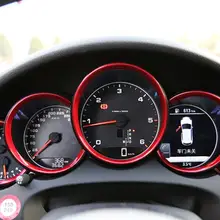 ABS внутренняя панель приборов метр кольцо Крышка отделка 5 шт. для Porsche Panamera(970) 2010 2011 2012 2013