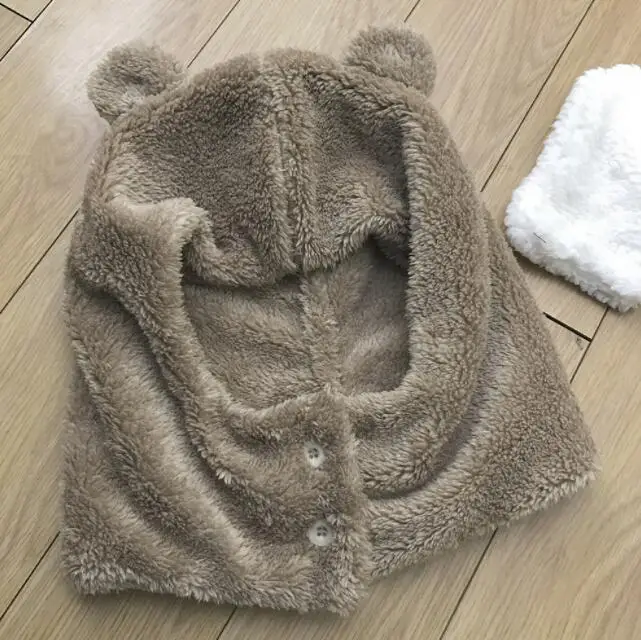 

Bear ears warm soft can warm hat
