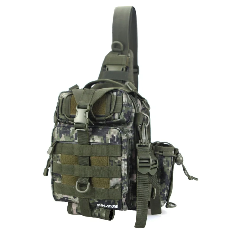 RUNATURE Спортивный Тактический рюкзак легкий водонепроницаемый слинг рюкзак каяк тактическая сумка на плечо военный MOLLE открытый - Цвет: camo-green