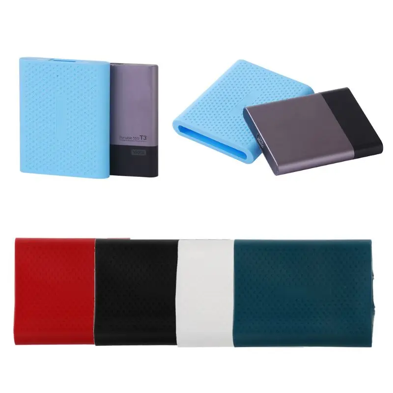 

HDD Bags Cases Hard Drive Disk HDD Silicone Case Cover Protector Skin for SAMSUNG T5 SSD HDD Case