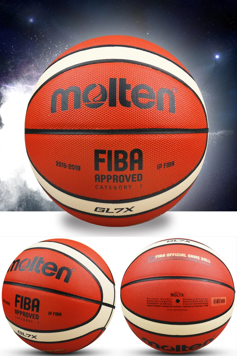 Дешевые GL7X Баскетбольный мяч PU Materia Официальный Размер 7 Баскетбол бесплатно с сеткой сумка+ игла