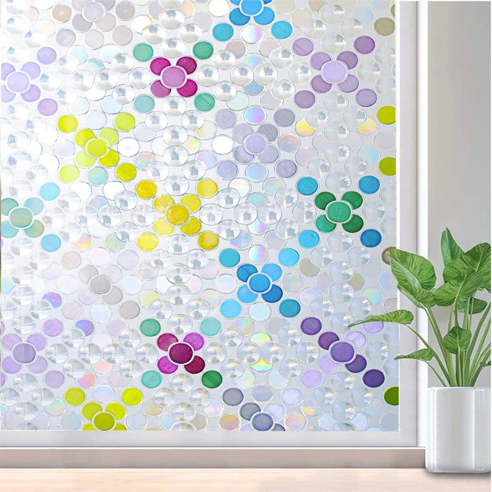 

Funlife Length 200cm 3D No Glue Static Vinyl Decorative Privacy Window Film Heat Control Anti Uv Self-adhesive Window Sticker