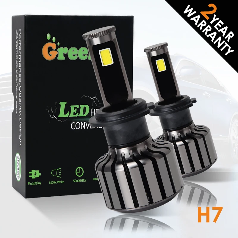 

Green-L H1 H11 H4 H7 COB LED Headlight Bulbs H1 12V 45W H3 9005 9006 Lamps for Car 9000LM 6000K Fog Lights Auto Lamp H7 LED 24V