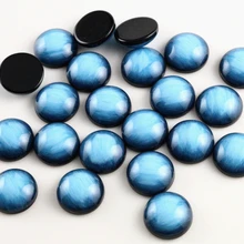 Новая мода 40 шт 12 мм небесно-голубые цвета Стильный Матовый Стиль плоская задняя Смола Кабошоны Cameo-V5-08