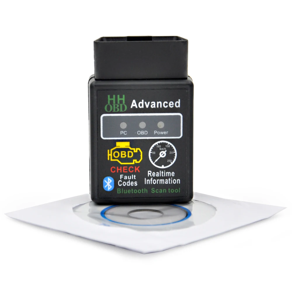 Новое поступление автомобильный диагностический сканер V2.1 ELM327 HH Bluetooth OBD 2 II