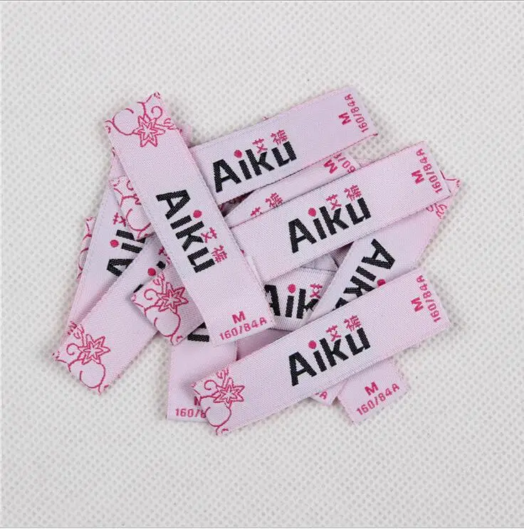 Free shipping Customiz 1000 pcs/lot garment labels for bids tags OEM eco friendly washable ...