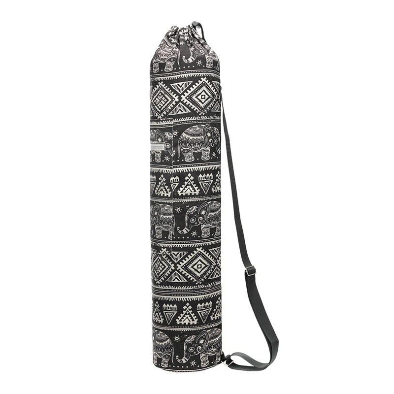 F Yoga Mat Storage Bag Printed Zipper Drawstring Bags Carrier Organization With Straps Fitness Gym Woman Sportswear Accessories - Цвет: F